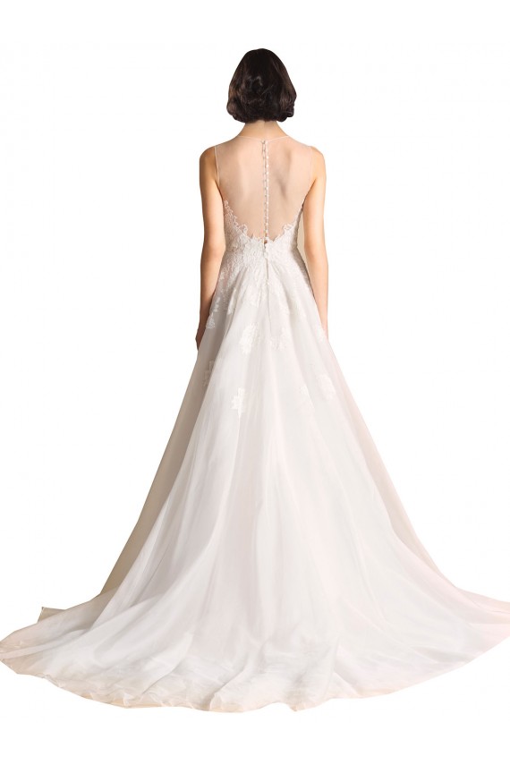 Outlet Ivoire Trapèze Illusion Tulle Robes de mariée