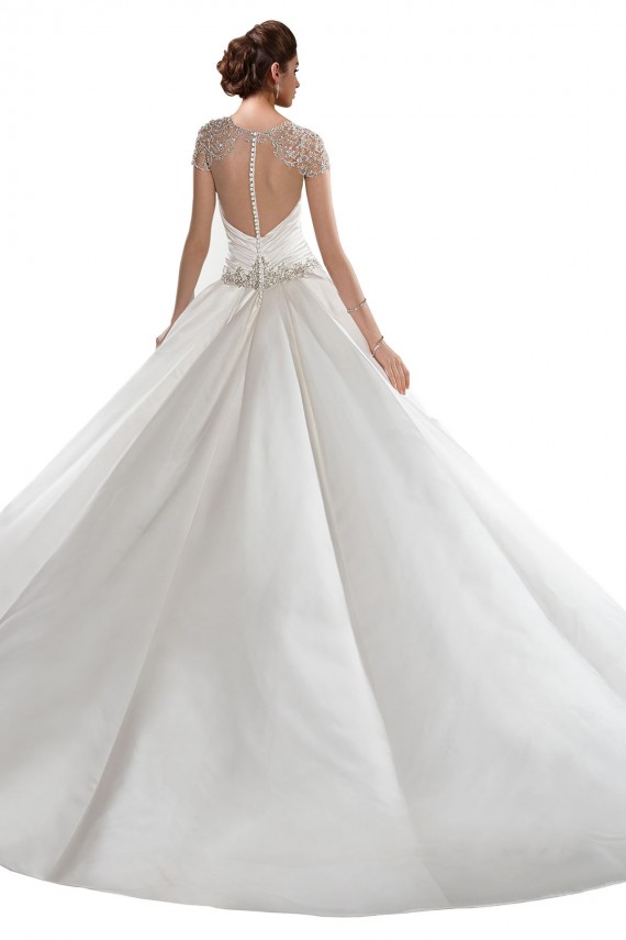 Outlet Ivoire Trapèze Satiné Robes de mariée