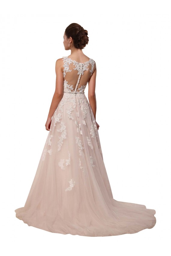 Outlet Ivoire Trapèze Tulle Dentelle Robes de mariée