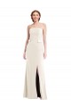 Outlet Ivoire Trompette Sans bretelle Crêpe Stretch Longue Robes demoiselle d'honneur / Robes de bal
