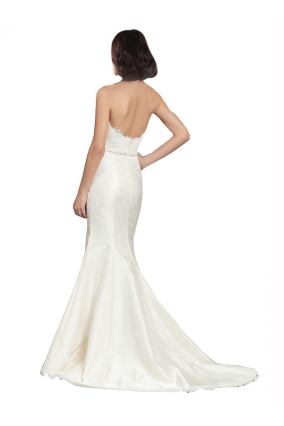 Outlet Ivoire Trompette Satiné Dentelle Robes de mariée