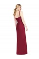 Outlet Lilas Sirène Bretelles spaghetti Col V Sans bretelle Mousseline Longue Robes demoiselle d'honneur