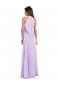 Outlet Lilas Trapèze Licou Mousseline Longue Robes demoiselle d'honneur