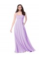 Outlet Lilas Trapèze Scoop Mousseline Longue Robes demoiselle d'honneur