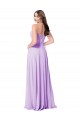 Outlet Lilas Trapèze Scoop Mousseline Longue Robes demoiselle d'honneur