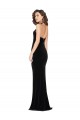 Outlet Noir Fourreau Licou Col Haut Velours Stretch Longue Robes demoiselle d'honneur / Robes de bal