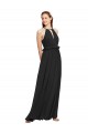 Outlet Noir Fourreau Licou Mousseline Longue Robes demoiselle d'honneur