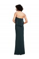 Outlet Noir Fourreau Sans bretelle Mousseline Longue Robes demoiselle d'honneur