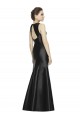 Outlet Noir Sirène Col Haut Satiné Longue Robes demoiselle d'honneur