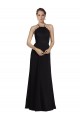Outlet Noir Trapèze Licou Mousseline Dentelle Longue Robes demoiselle d'honneur