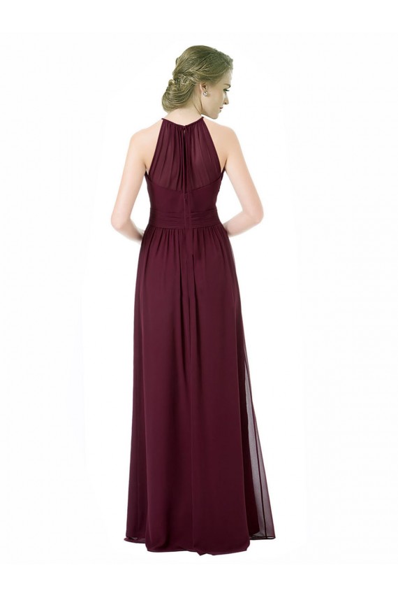 Outlet Noir Trapèze Licou Mousseline Longue Robes demoiselle d'honneur