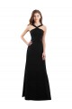 Outlet Noir Trapèze Licou Mousseline Longue Robes demoiselle d'honneur