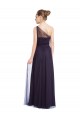 Outlet Noir Trapèze Tulle Longue Robes demoiselle d'honneur
