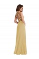 Outlet Or Trapèze Licou Mousseline Longue Robes demoiselle d'honneur