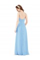 Outlet Periwinkle Fourreau Col V Mousseline Longue Robes demoiselle d'honneur