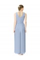 Outlet Periwinkle Trapèze Col V Mousseline Longue Robes demoiselle d'honneur