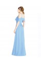 Outlet Periwinkle Trapèze Licou Mousseline Longue Robes demoiselle d'honneur