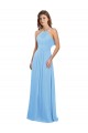 Outlet Periwinkle Trapèze Licou Mousseline Longue Robes demoiselle d'honneur