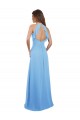 Outlet Periwinkle Trapèze Licou Mousseline Longue Robes demoiselle d'honneur