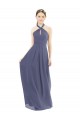 Outlet Pierre d'argent Trapèze Licou Mousseline Longue Robes demoiselle d'honneur