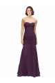 Outlet Pourpre Sirène Mousseline Longue Robes demoiselle d'honneur