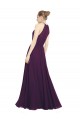 Outlet Pourpre Trapèze Licou Mousseline Longue Robes demoiselle d'honneur