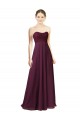 Outlet Pourpre Trapèze Mousseline Longue Robes demoiselle d'honneur