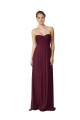 Outlet Pourpre Trapèze Mousseline Longue Robes demoiselle d'honneur