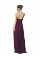Outlet Pourpre Trapèze Mousseline Longue Robes demoiselle d'honneur