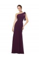 Outlet Pourpre Trapèze Mousseline Longue Robes demoiselle d'honneur