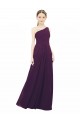 Outlet Pourpre Trapèze Mousseline Longue Robes demoiselle d'honneur
