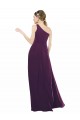 Outlet Pourpre Trapèze Mousseline Longue Robes demoiselle d'honneur