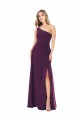 Outlet Pourpre Trapèze Mousseline Longue Robes demoiselle d'honneur