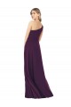 Outlet Pourpre Trapèze Mousseline Longue Robes demoiselle d'honneur