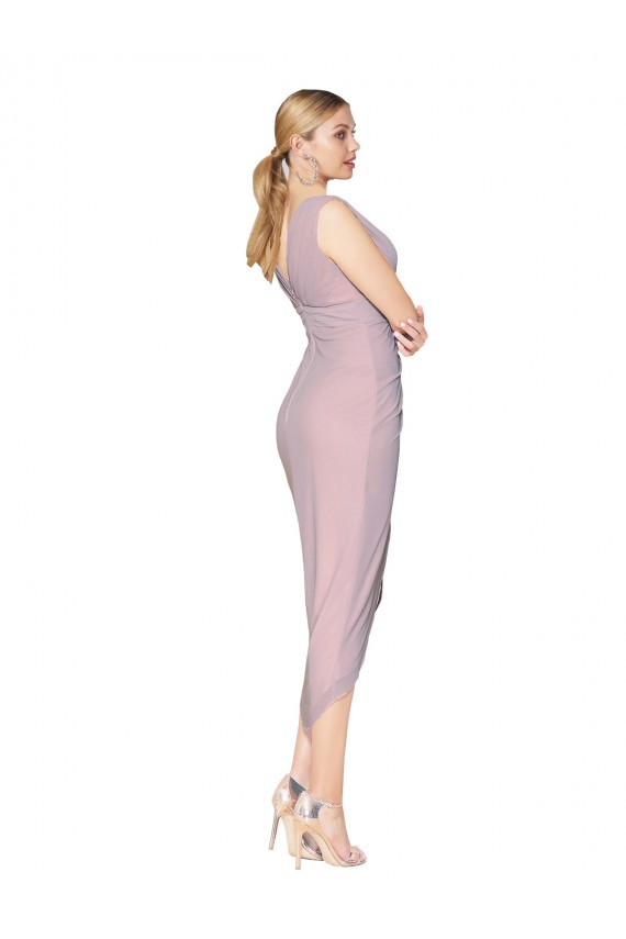 Outlet Primevère Sirène Col V Mousseline Courte Asymétrique Robes demoiselle d'honneur / Robes de soirée / Robes de bal