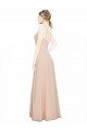 Outlet Rose 114 Trapèze Col V Mousseline Longue Robes demoiselle d'honneur