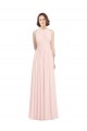 Outlet Rose 42 Trapèze Licou Mousseline Longue Robes demoiselle d'honneur