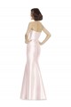 Outlet Rose Sirène Sans bretelle Satiné Longue Robes demoiselle d'honneur