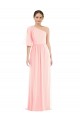 Outlet Rose Trapèze Mousseline Longue Robes demoiselle d'honneur