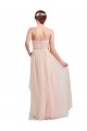 Outlet Rose Trapèze Tulle Longue Robes demoiselle d'honneur