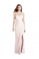 Outlet Rose Trompette Sans bretelle Crêpe Stretch Longue Robes demoiselle d'honneur / Robes de bal