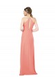 Outlet Rose du Désert Fourreau Licou Mousseline Longue Robes demoiselle d'honneur