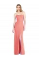 Outlet Rose du Désert Trompette Sans bretelle Mousseline Longue Robes demoiselle d'honneur