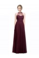 Outlet Rouge 74 Trapèze Licou Illusion Tulle Longue Robes demoiselle d'honneur