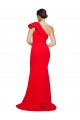 Outlet Rouge Fourreau Balayage train Crêpe Stretch Longue Robes demoiselle d'honneur / Robes de bal