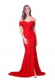 Outlet Rouge Sirène Crêpe Stretch Longue Formelles Robes demoiselle d'honneur / Robes de soirée / Robes de bal