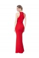 Outlet Rouge Sirène Licou Col Haut Crêpe Stretch Longue Formelles Robes demoiselle d'honneur / Robes de soirée / Robes de bal