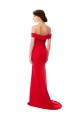 Outlet Rouge Trapèze Épaule Dénudée Crêpe Stretch Longue Formelles Robes demoiselle d'honneur / Robes de soirée / Robes de bal