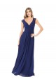 Outlet Saphir Trapèze Col V Mousseline Longue Robes demoiselle d'honneur