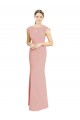 Outlet Sirène Col Bateau Col Haut Mousseline Longue Robes demoiselle d'honneur